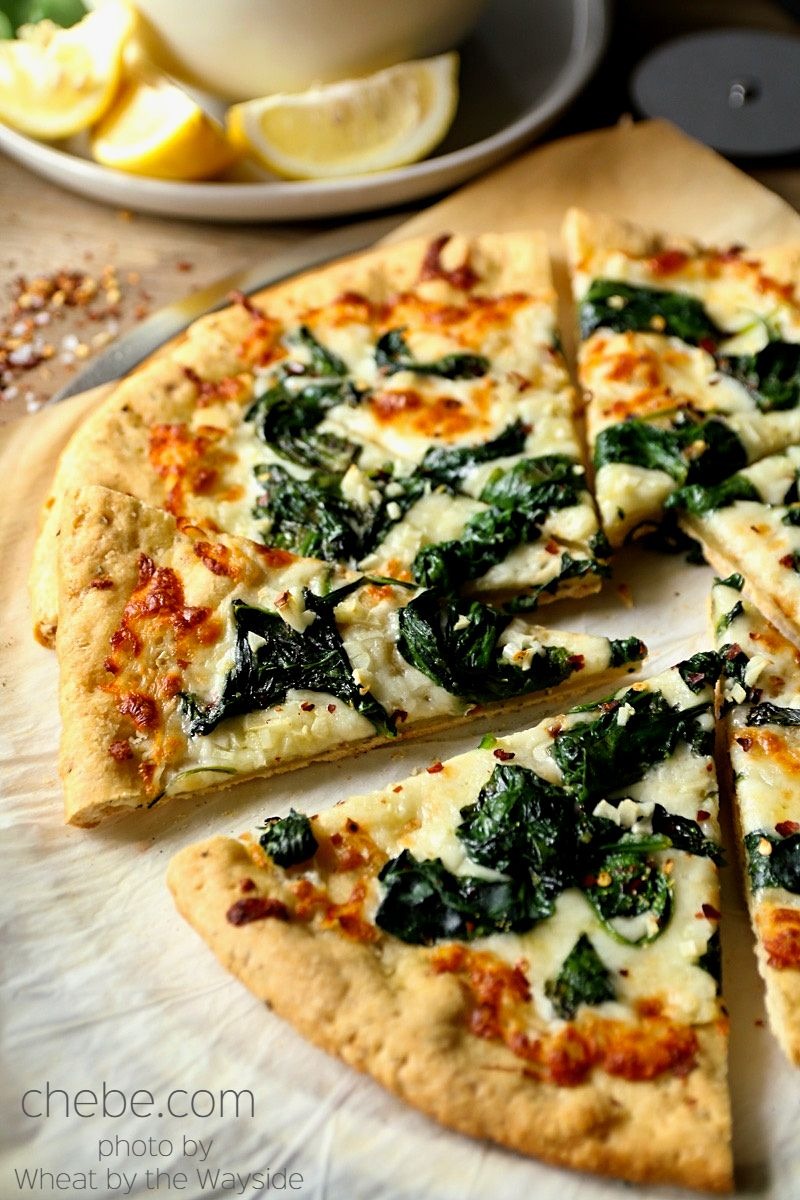 White Pizza with Spinach and Garlic - Chebe Recipes