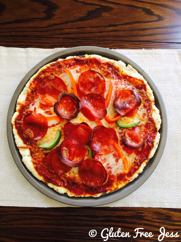 Grain Free Pepperoni and Peppers Pizza