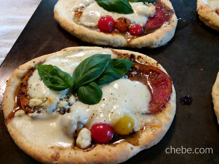Balsamic on Fig and Heirloom Tomato Pizzas