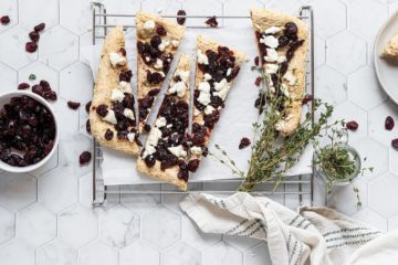 Grain-Free Cranberry Goat Cheese Flatbread