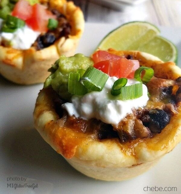 Beef and Black Bean Enchilada Cups