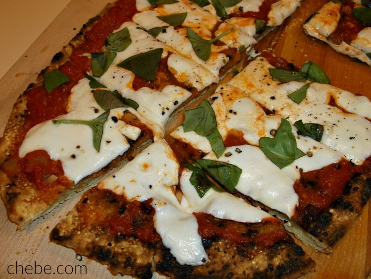 Grilled Chebe Margherita Pizza with Rustic Crust
