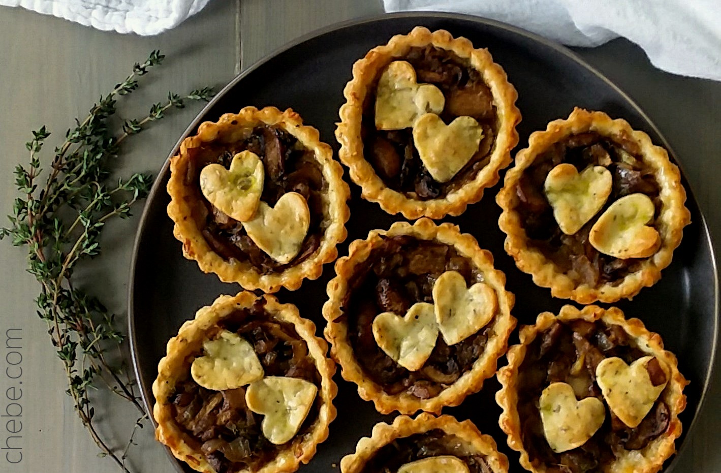 Mushroom, Thyme and Gruyère Tartlets-image