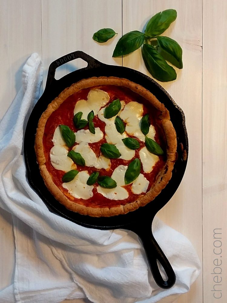 Skillet Pizza Margherita