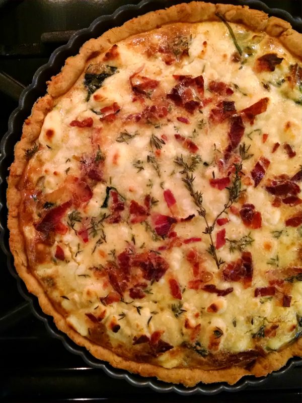 Gluten Free Spinach Quiche with Bacon, Feta and Tomato Chebe Recipes