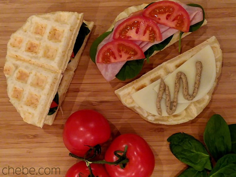 Ham and Cheese Waffle Sandwich